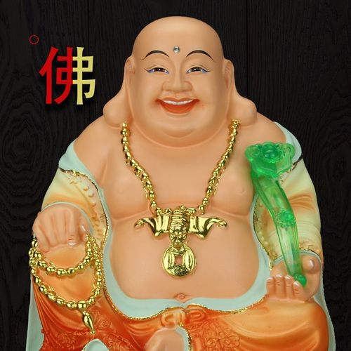 树脂佛像大肚弥勒佛菩萨摆件神像笑口常开未来佛家居佛堂桌面供奉