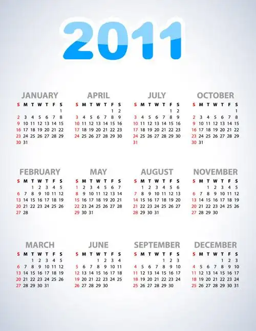 2011日历