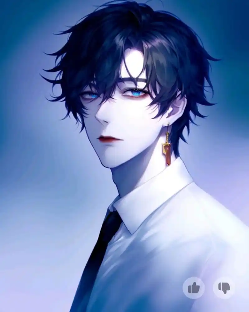 glow  黑发蓝瞳的帅哥 刷个头像刷了好久,真的是.