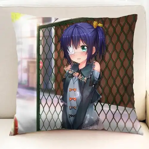 中二病也要谈恋爱抱枕 小鸟游六花邪王真眼靠枕二次元动漫双面diy 8