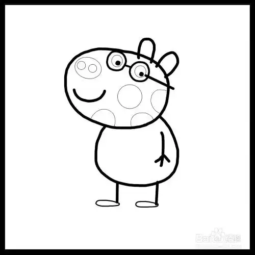 怎么画小马佩德罗简笔画(小猪佩奇)