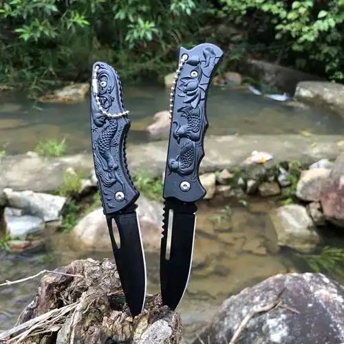 户外迷你刀可挂钥匙折叠刀家用水果刀烧烤切刀钓鱼折刀组合工具