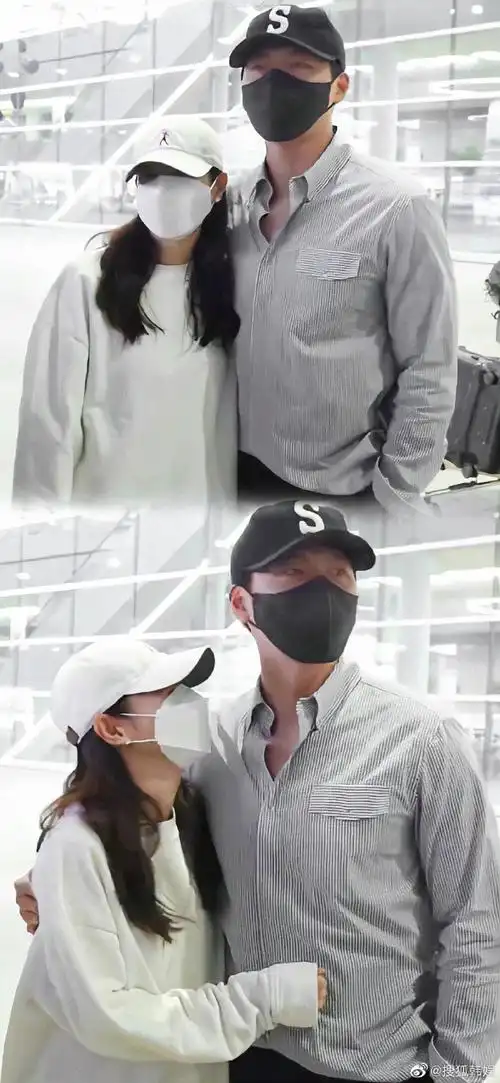 在机场搂肩合照超甜蜜,回去好好休息吧!玄彬超话孙艺珍超话