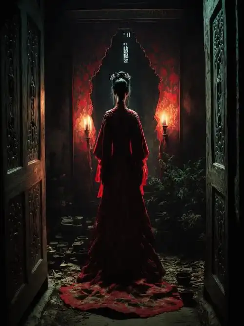 一身红嫁衣,不见喜气,只见凄厉#写实#暗黑系#鬼新娘#配冥婚#恐怖#中国