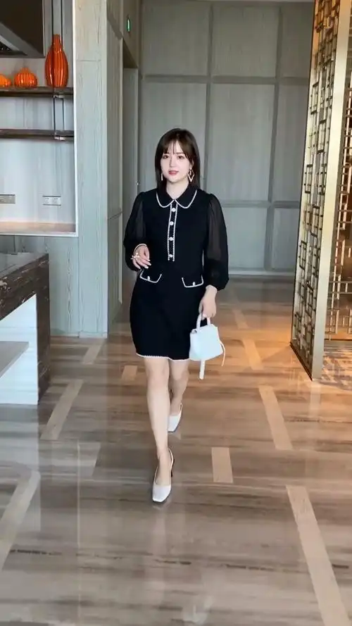 140斤胖女生显瘦气质连衣裙