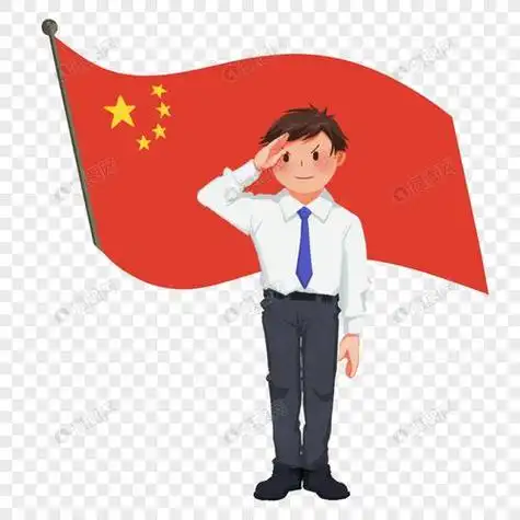 军姿绿色插画元素手绘敬礼的军人跟我画一个敬礼的男孩卡通女兵国旗