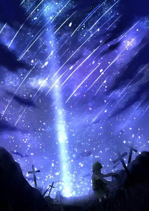 流星|なたきつね的夜景星空插画图片