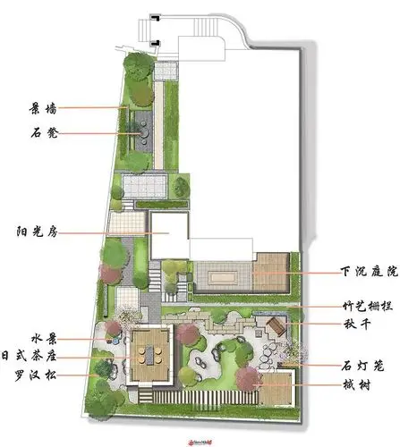日式庭院平面图的搜索结果360图片