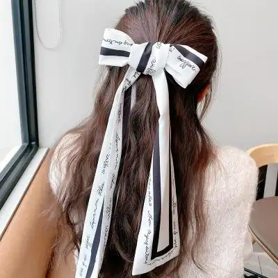 丝巾发带女绑发法式发带春夏薄款人小长条丝带装饰领巾头巾飘带发饰