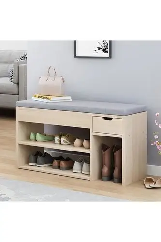 家用门口进门换鞋凳柜窄小超薄鞋柜24cm软包换鞋凳