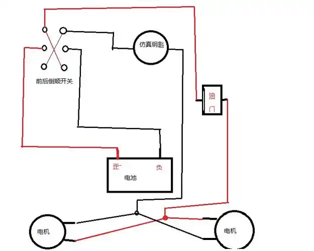 6v儿童电动车电路图