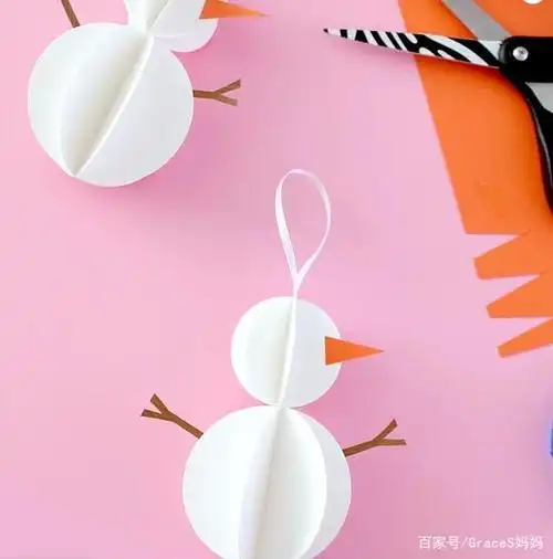 亲子小手工,冬天来了,一起来做小雪人挂饰吧