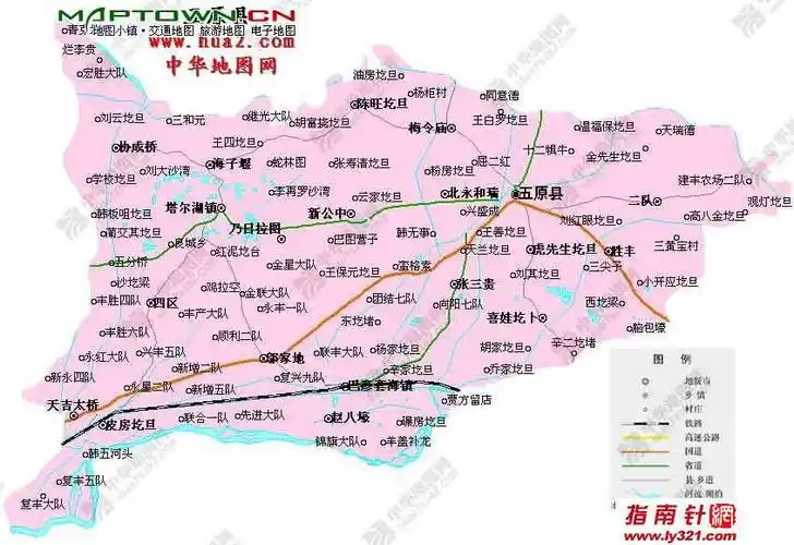 内蒙古巴彦淖尔五原县政区图全图,内蒙古巴彦淖尔五原县政区图高清版