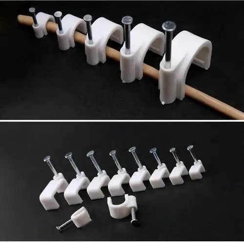 伊莱科(elecall)工程圆形线卡扣钢铁线卡网线卡管墙钉线钉电线卡 chf