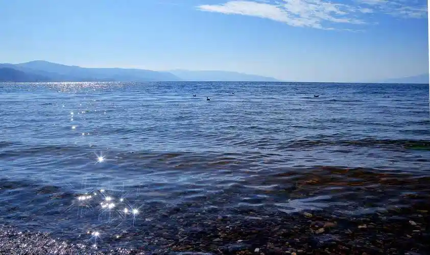 冬日抚仙湖——湖水晶莹剔透,清澈见底,不愧称为琉璃万顷 .2019-12-08