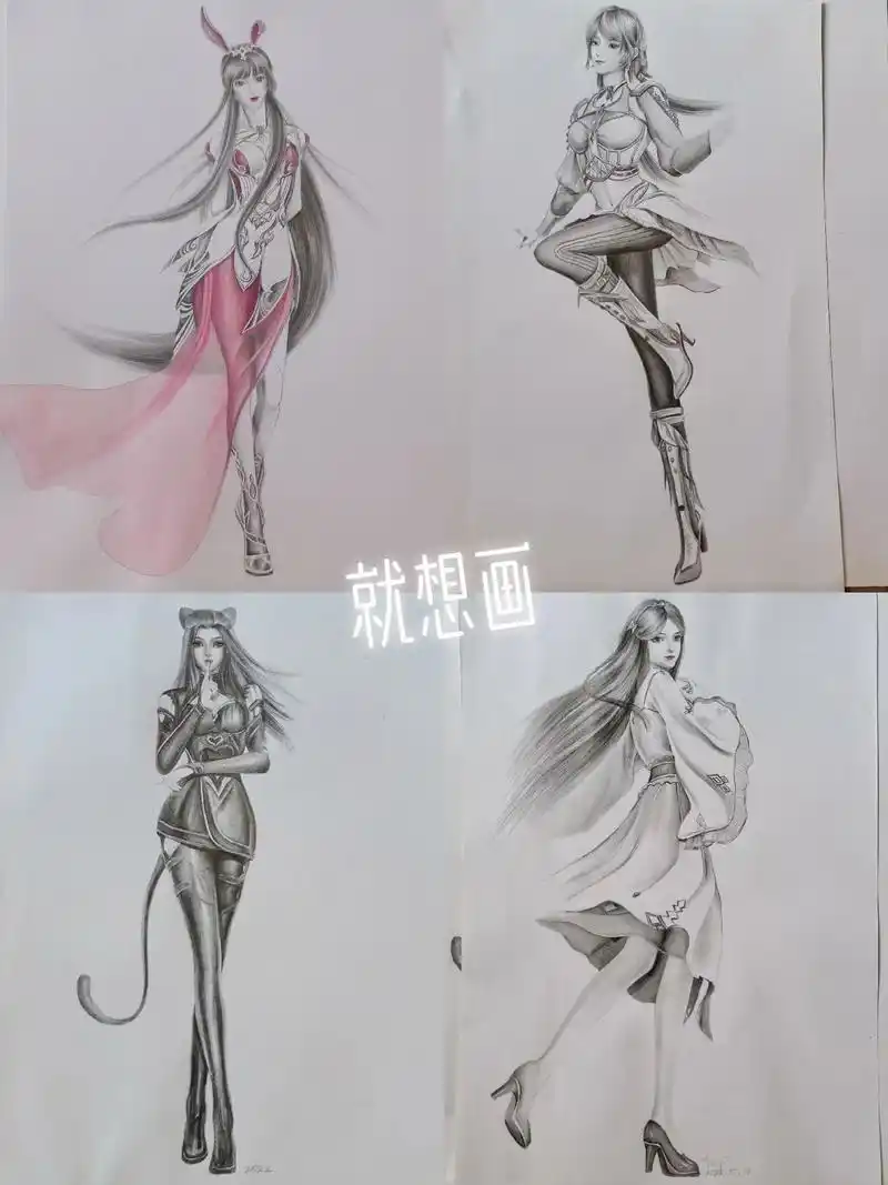 手绘  #小舞 #朱竹清 #宁荣荣 #白沉香 没发过图片的 - 抖音