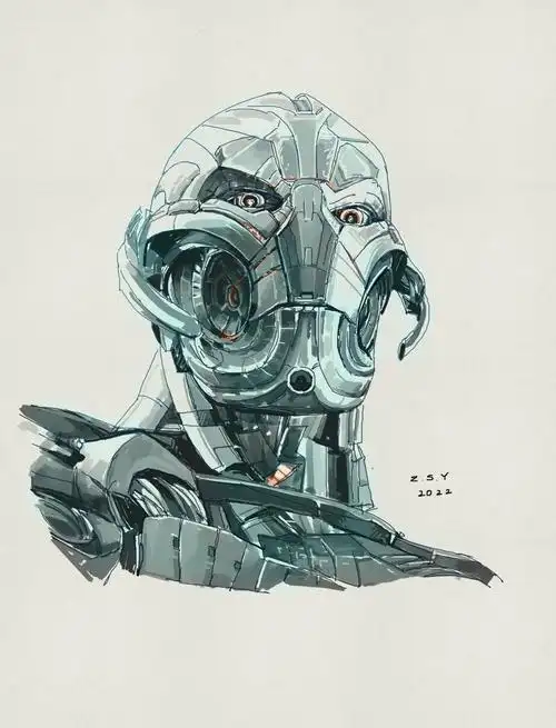 绘画#【板绘】赛博朋克一组.画一会儿.练一会儿.