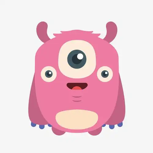 三只眼可爱粉色怪物
