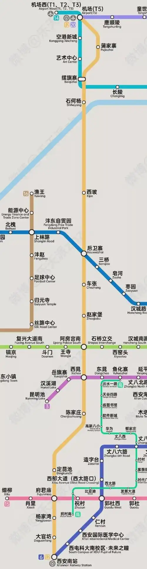 富平首条地铁规划曝光直通西安主城区串联高陵阎良