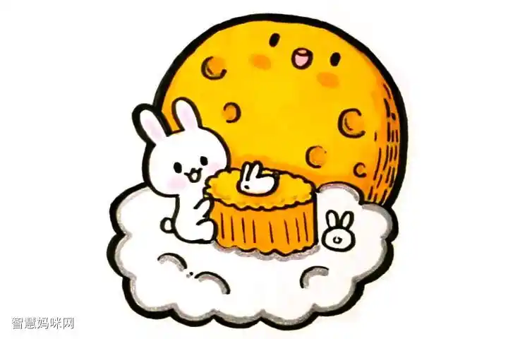 中秋节卡通画画法步骤