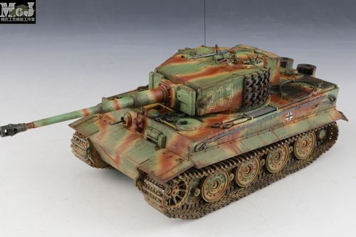 模匠afv48001德国虎式坦克后期型成品代工坦克