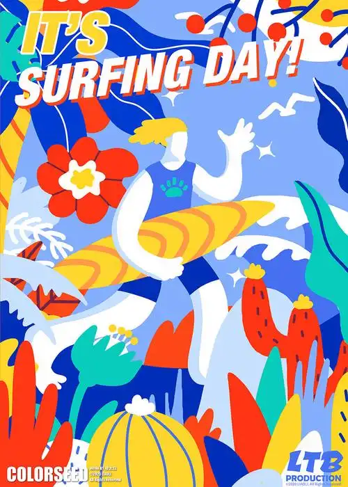 扁平风格插画海报