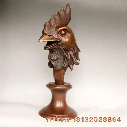 十二生肖鸡兽首铜雕