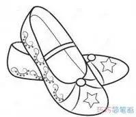 女孩鞋子怎么画简笔画