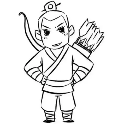 后羿简笔画后羿简笔画简单又可爱