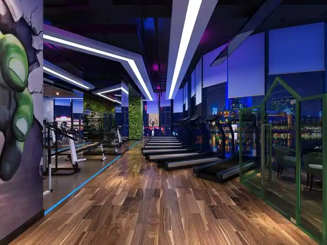 健身房装修效果图 个性装修健身房图片 240平米美式风格_大鱼装修网