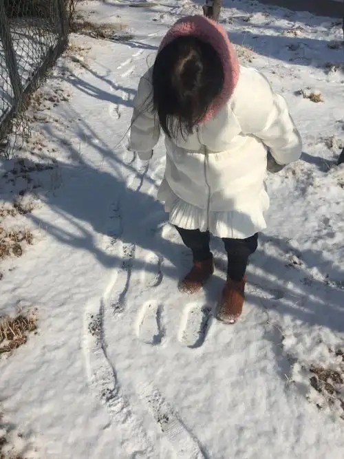 雪地上的小脚印!