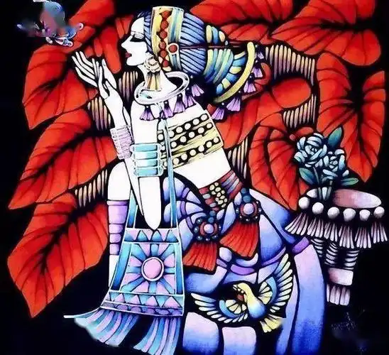 云南重彩画艳丽的民族风