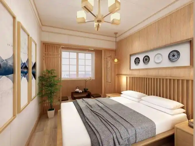 110平三室两厅日式风格装修效果图-卧室