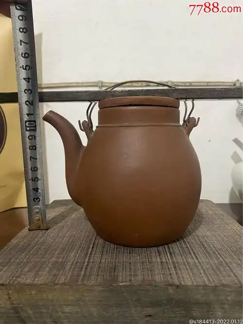 晚清民国小号龙蛋紫砂提梁壶_价格368元【张建的收藏店】_第1张_7788