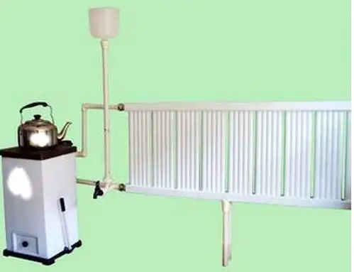 展开全部 家用暖气炉的安装示意图,带一组暖气片的.