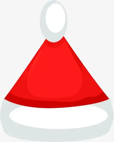 红色冬日三角圣诞帽