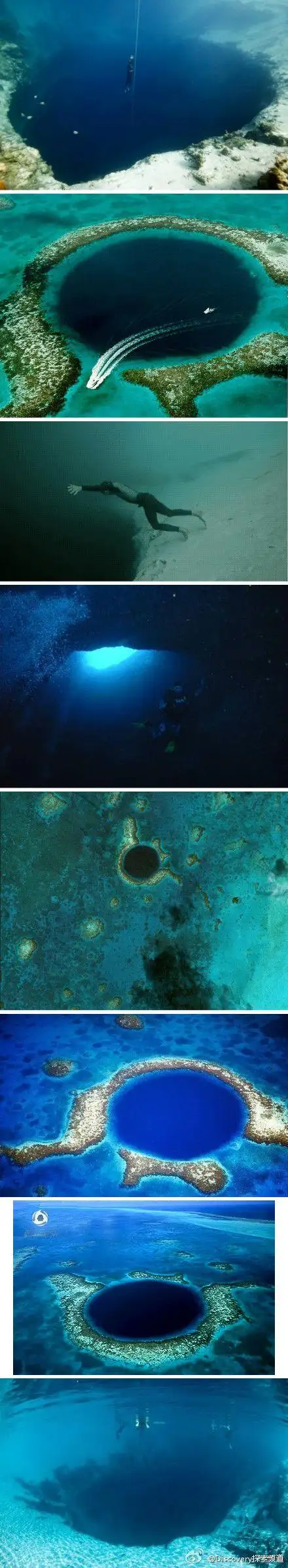 大蓝洞是全球最大的水下洞穴,位于伯利兹.