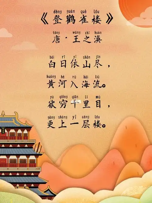 登鹳雀楼#唐 #王之涣 #幼儿古诗  #古诗词朗诵  #唐诗宋词  #唐诗三百