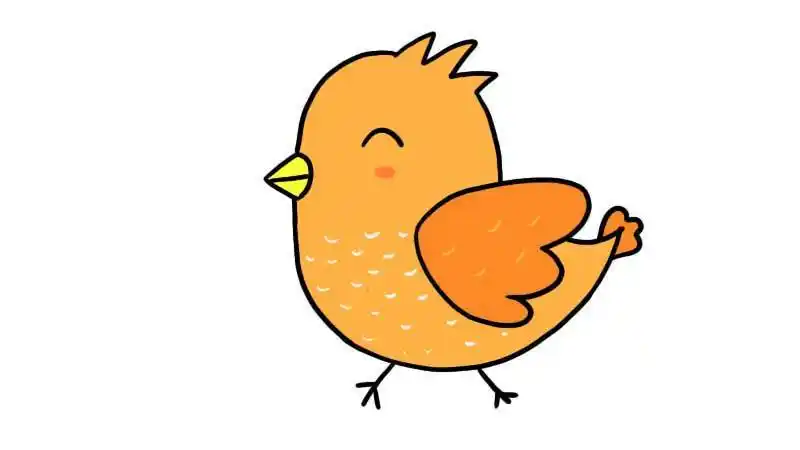 卡通拟人小鸡简笔画集