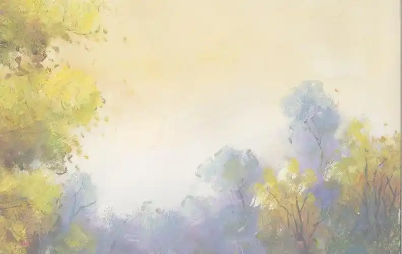 风景油画 天空图片