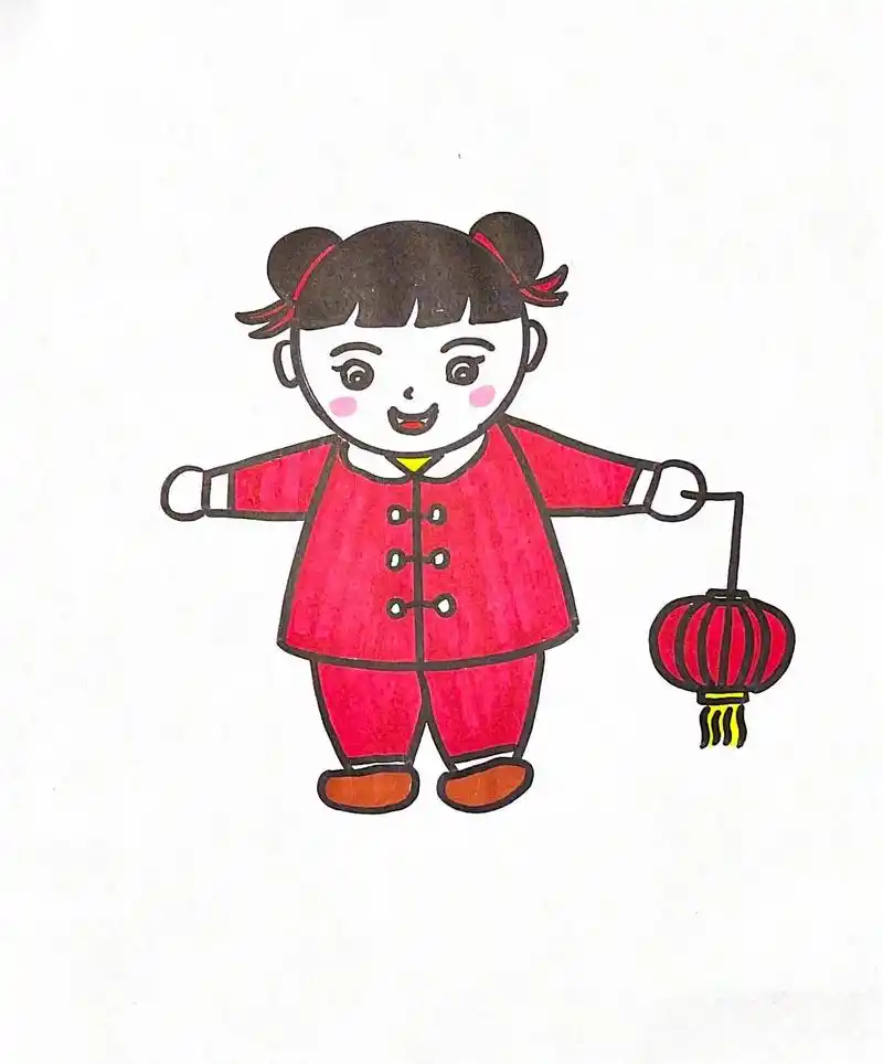 过年#简笔画 #兔年简笔画 #跟着抖音学画画 #祝大家202 - 抖音