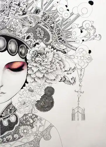 京剧头饰简笔画京剧头饰简笔画图片