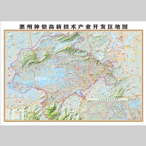 惠州市仲恺高新区地图电子版设计素材文件