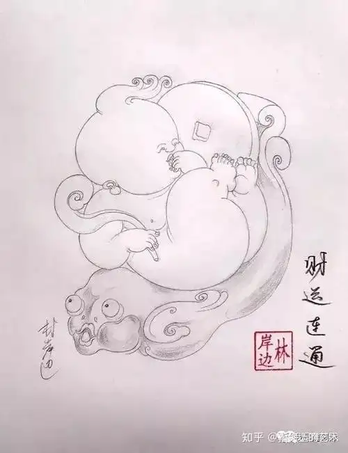 我是雕刻师别有情趣在童真林岸边玉雕手稿欣赏