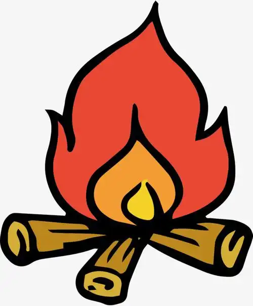 火焰卡通篝火矢量图下载