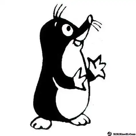 鼹鼠故事卡通简笔画