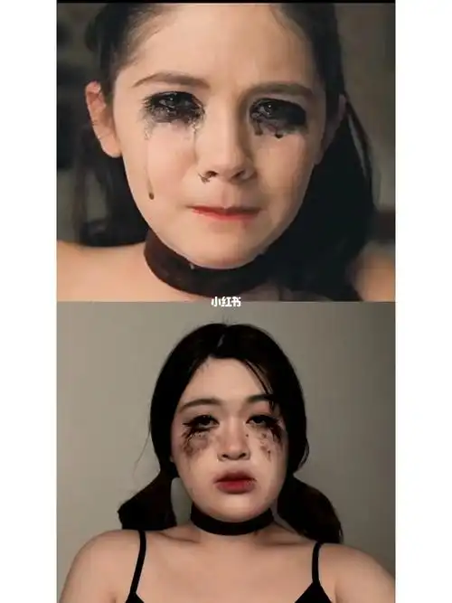 孤儿怨仿妆万圣节妆容