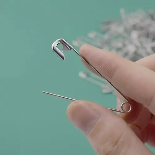 纯不锈钢别针大号小号安全扣针衣服固定曲别针老式简易别扣锁针钢丝