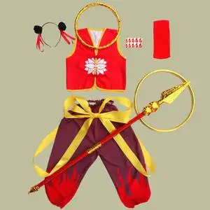 儿童哪吒衣服全套哪咤之魔童降世同款小哪吒cos表演动漫摄影服装