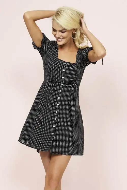 mink pink emelie polka dot dress